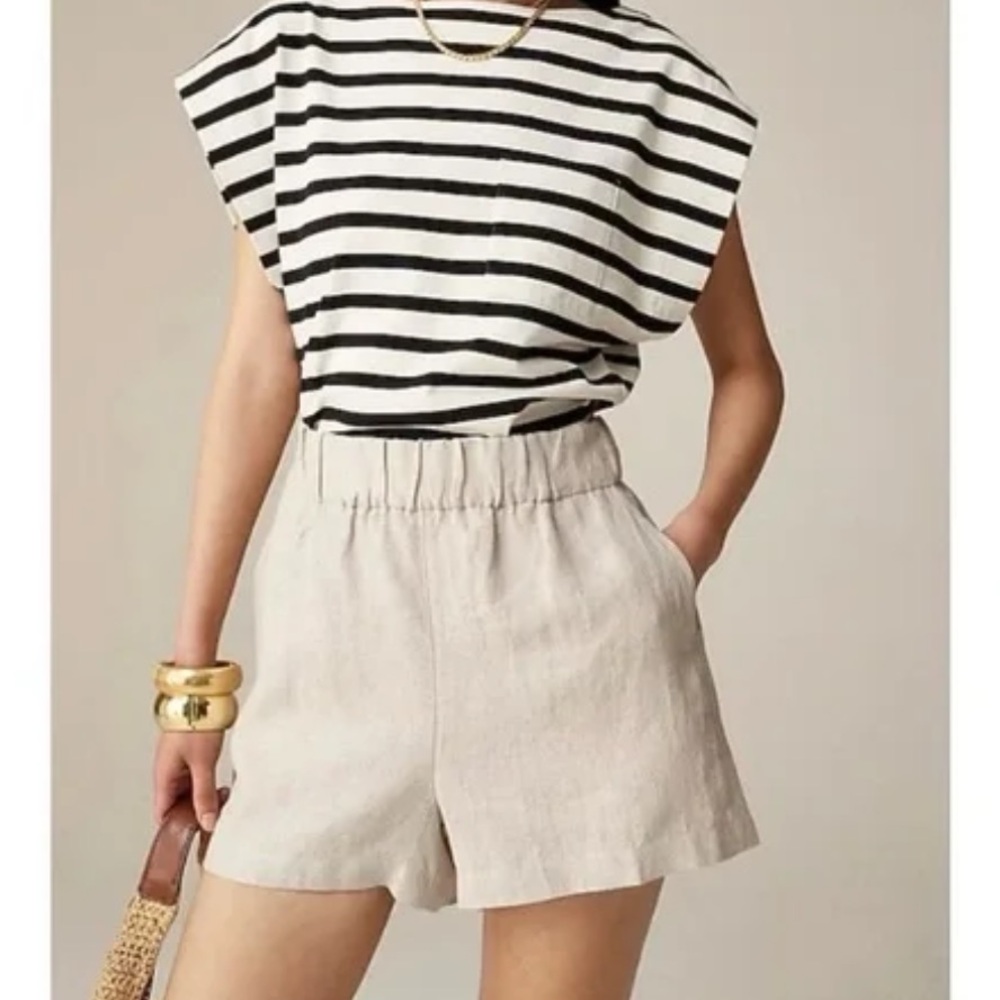 J. Crew Tropez Shorts in Flax Linen